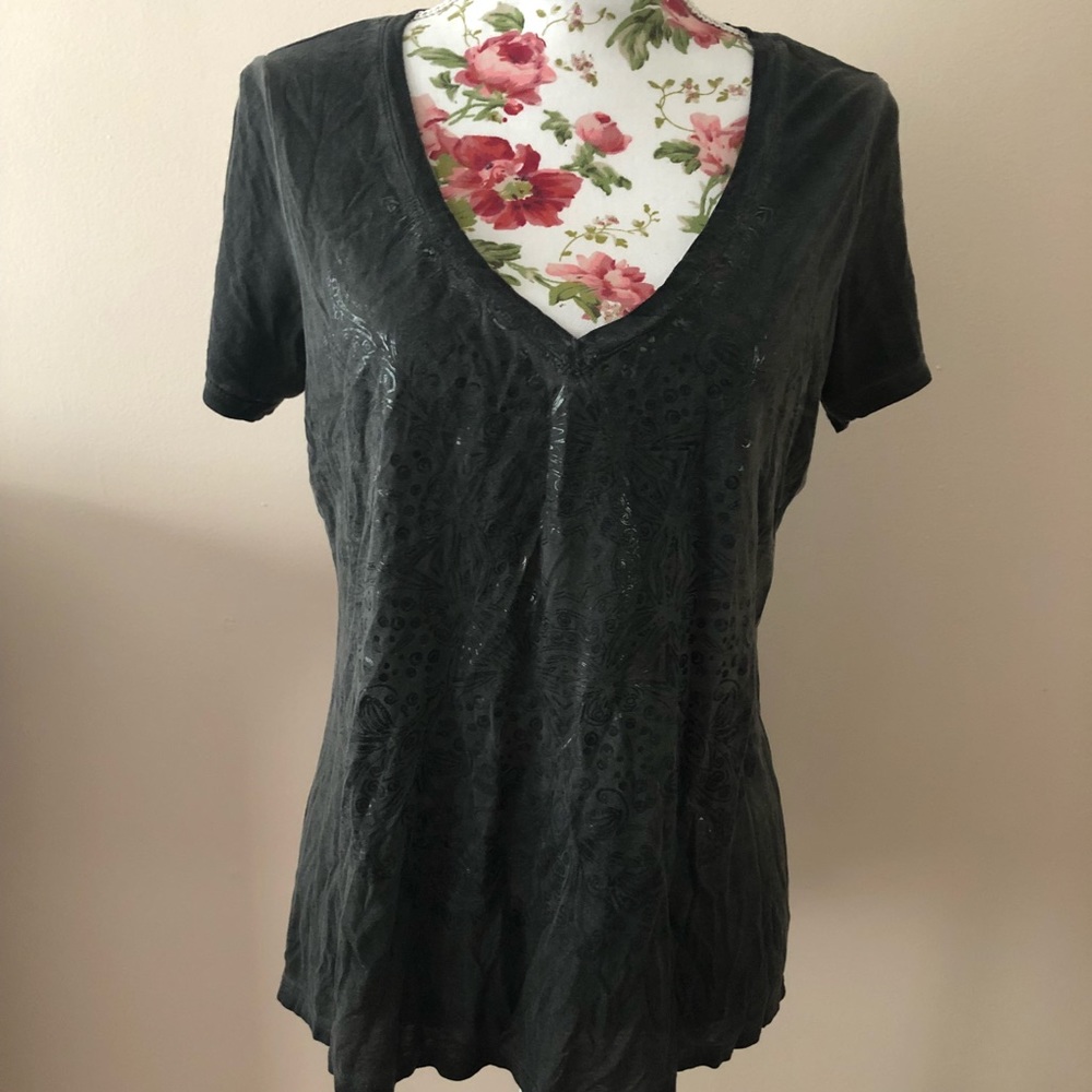 INC grey stone wash t shirt